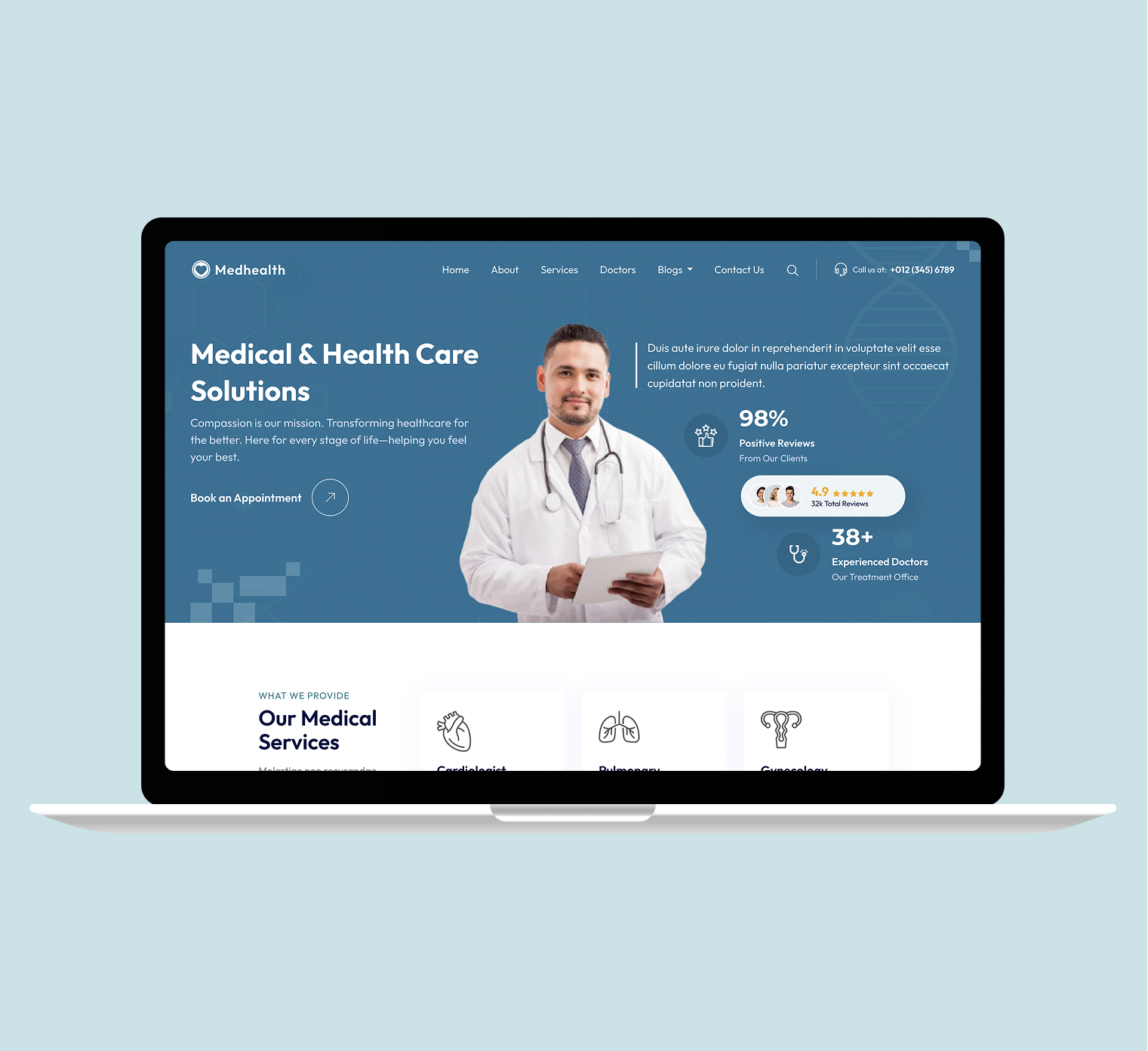 Healthcare Web Page